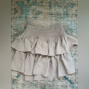Elegant Cream Ruffled Skirt